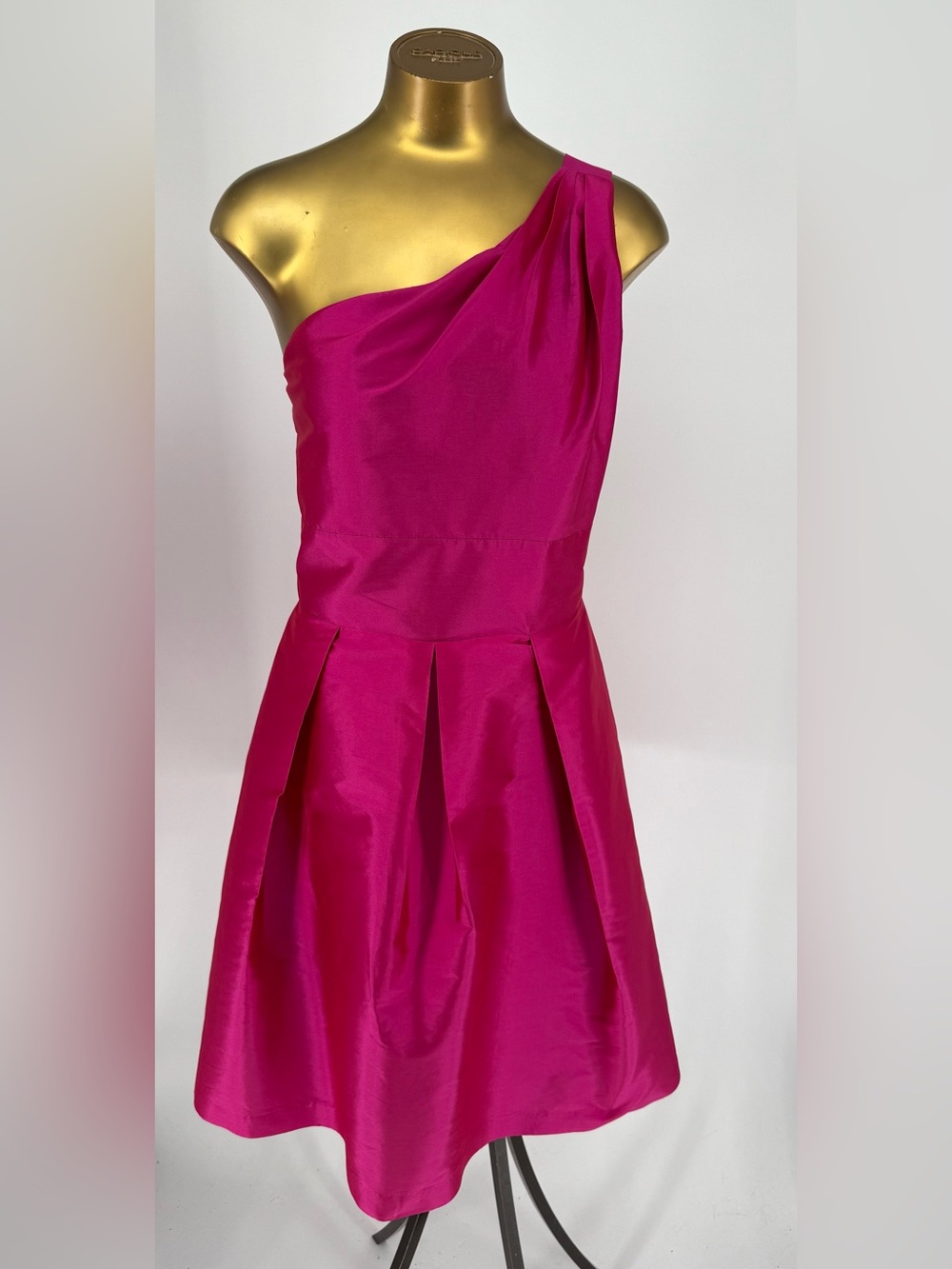 ALFRED SUNG One-Shoulder Cerise Cocktail Party Dress Size 12